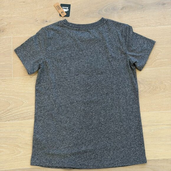 BNWT Roots Women's Cooper Plaid T-shirt in Salt & Pepper XXS - Picture 2 of 2